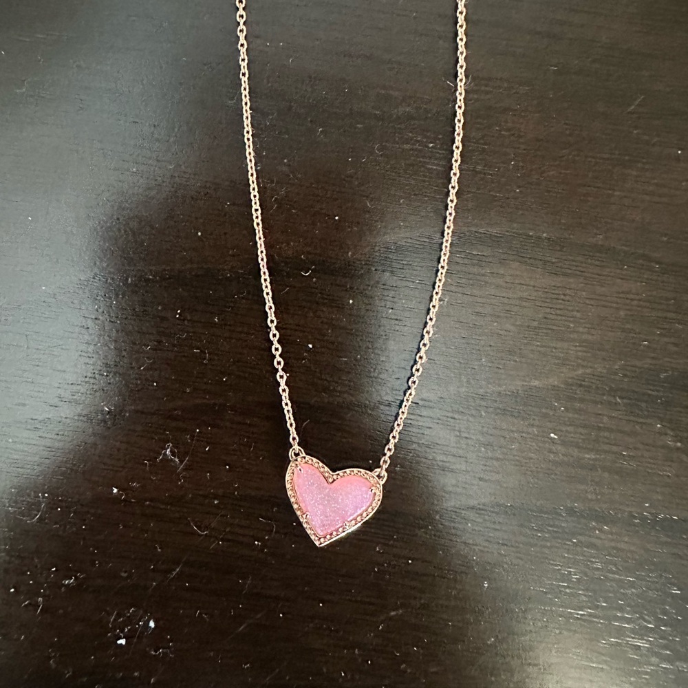 Kendra Scott Pink Heart Necklace